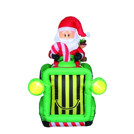 Celebrations Celebrations Santa With Tractor 6 ft. Inflatable MY-20C681